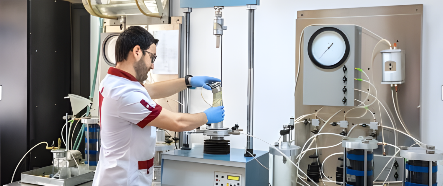 Laboratorio de análisis de suelo para proyectos de construcción residencial.